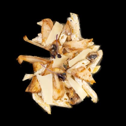 Паста с курицей и грибами