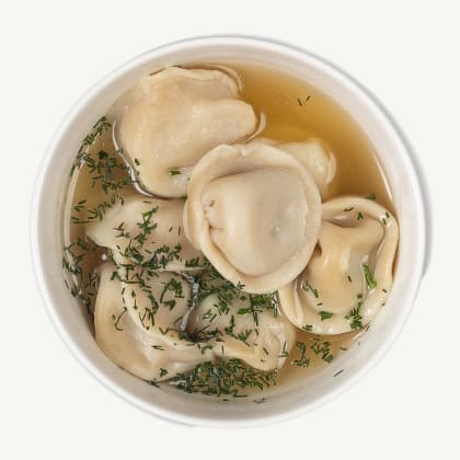 Пельмешки с бульоном